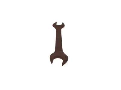 Wrench rusted Free low-poly 3D model