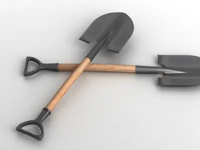 Shovel Spade garden tool 3D model