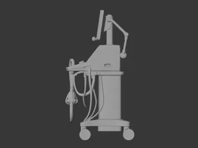 ICU ventilator machine 3D model