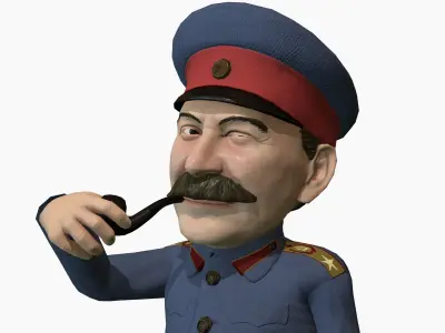 Joseph Stalin caricature  Low-poly 3D model