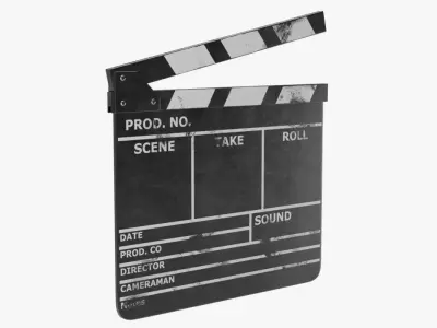 Clapperboard Textured 3D model