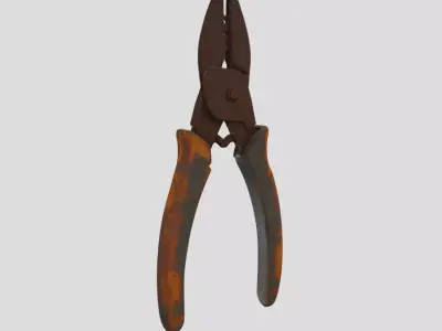 rusty Cutting Pliers FBX Low-poly 3D model