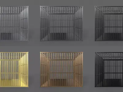 PBR Big Cage 2 Low-poly 3D model