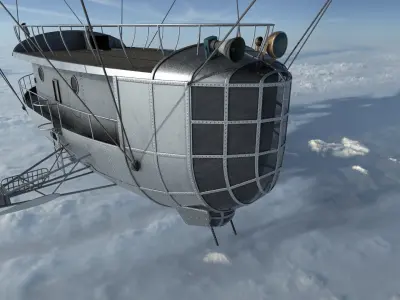 Airship Game Ready  Low-poly 3D model