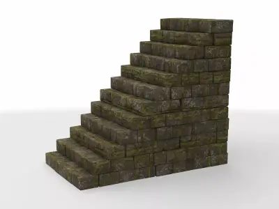 set architecture stairs 03 3D model