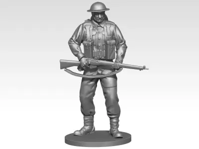 British soldier ww2 3 3D print model