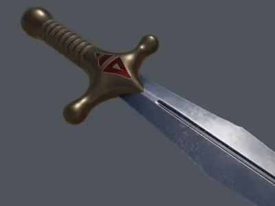 Sword PBR Game-Ready Low-poly 3D model