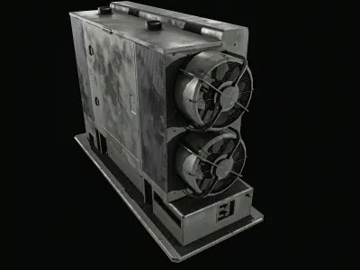 Large Generator 2 Types Low-poly 3D model
