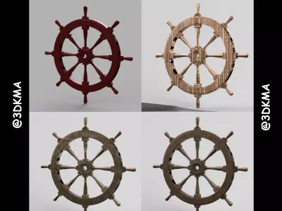 ship  wheel 3 3D model