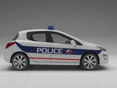 Police car 3D model from CGTrader