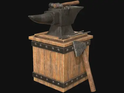 Anvil 2 Low-poly 3D model