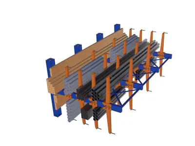 Cantilever Racking System 3D model