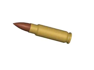 5-7x28 bullet 3D model