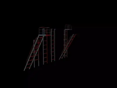 Antique Ladder 3D model
