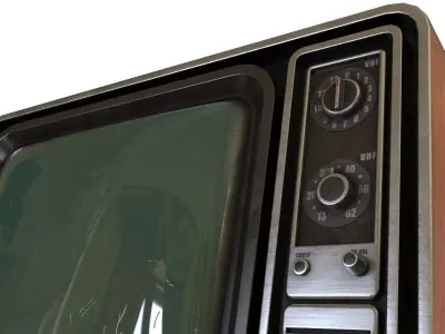 Old TV Low-poly 3D model