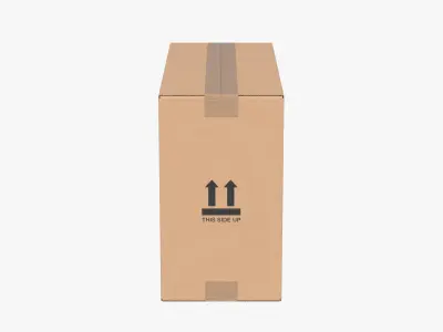 Cardboard Box 50x20x35 Closed 3D model
