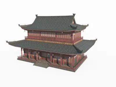 Asian Ancient Grand Palace 3D model