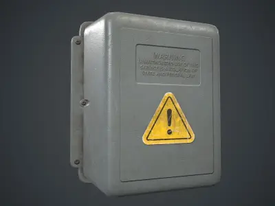 Electric Box 1 PBR Game Ready Low-poly 3D model