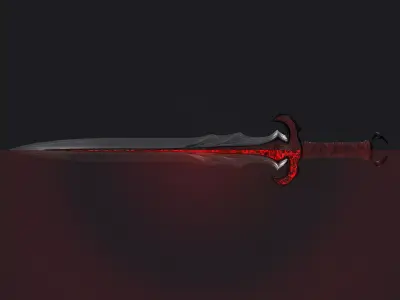 Vampire Sword Low-poly 3D model