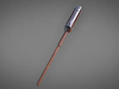 Medieval Firearm HandCannon 3D Model Lowpoly Low-poly 3D model