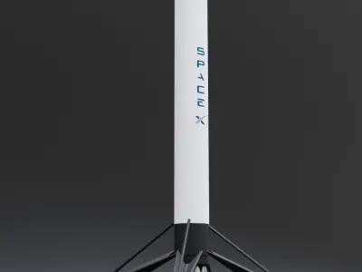 Falcon 9 - 3D Model Low-poly 3D model