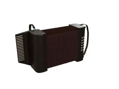 Accordion rigged Low-poly 3D model