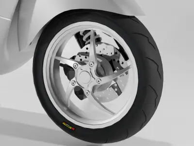 MK Factory Vespa primavera CNC Forged Rim Low-poly 3D model