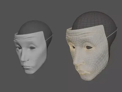 mask with wires 3D model