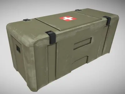 Medical Storage Box Low-poly 3D model
