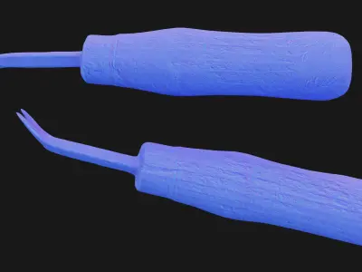 Scanned nail puller Low-poly 3D model