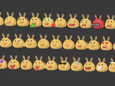 Smiley Pack Free 3D model