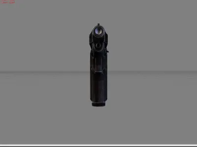 Baretta M9 Low-poly 3D model