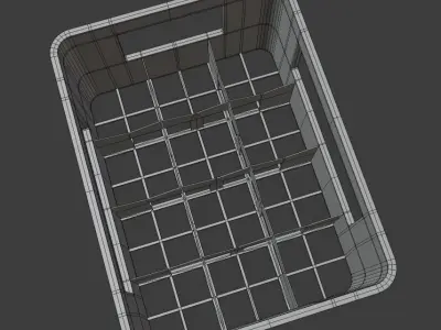 Soda Bottle and Plastic Bottle Storage Crate Low-poly 3D model