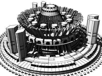 Arcology futuristic structure Free 3D model