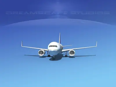Boeing 767-300 Continental 3D model