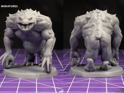 Slaad Lizardman - Pose 2 3D print model
