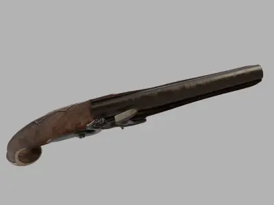 Old Gun 3D model get