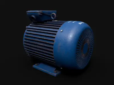 Industrial electric motor 3D model