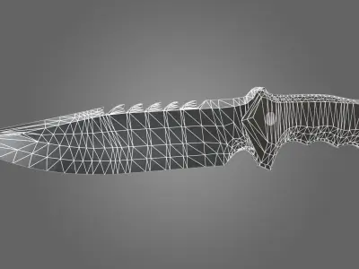 Tactical Knife 3D Model PBR Free low-poly 3D model