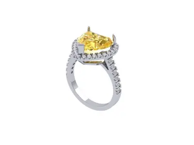 Heart  Engegement Ring 3D print model purchase