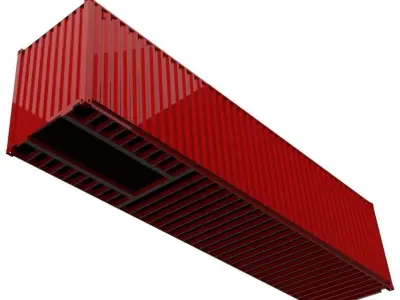 40FT ISO Shipping Container 3D model