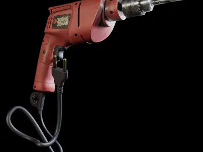 Drilling Machine Low-poly 3D model shop