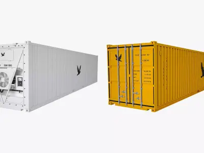 40 ft Shipping Containers Collection 3D Model Pack