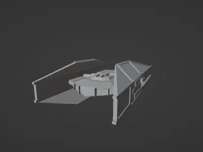 Low-Poly TIE Silencer 3D print model