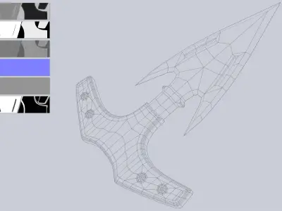 Punch dagger Low-poly 3D model