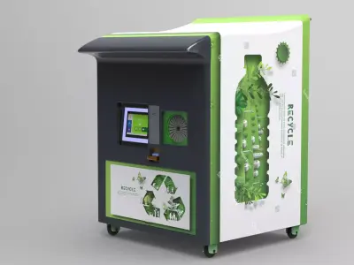 Recycling Machine For glass and plastic and aluminum cans  3D model