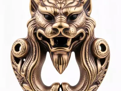 Dragon Head Pendant HIP HOP 3D print model