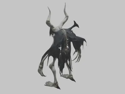 Skeleton Demon Character Low-poly 3D model