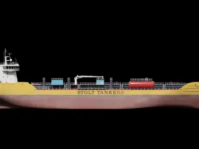 Chemical Tanker Low-poly 3D model