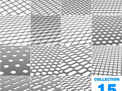 Metal lattice collection 3D model